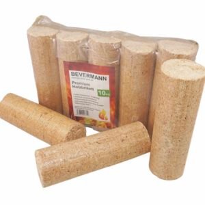Premium Holzbrikett rund ca. 9cm o.Zugloch 10 kg