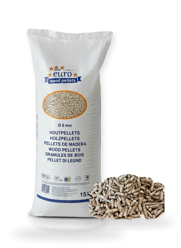 Holzpellets ENplus A1 15 kg Sack mit 6 mm Pellets